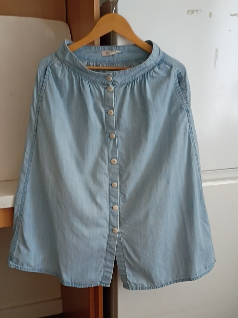 Madewell Denim Button Front Midi Skirt sz 0
